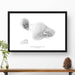 Haleakala National Park topographic map art poster with black frame.