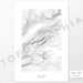 Half Dome, Yosemite poster with topograpy contour lines in black on a white background. Customizable text makes it a great map art gift idea.