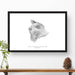 Framed black and white print of Hawai'i Volcanoes National Park with topography art.