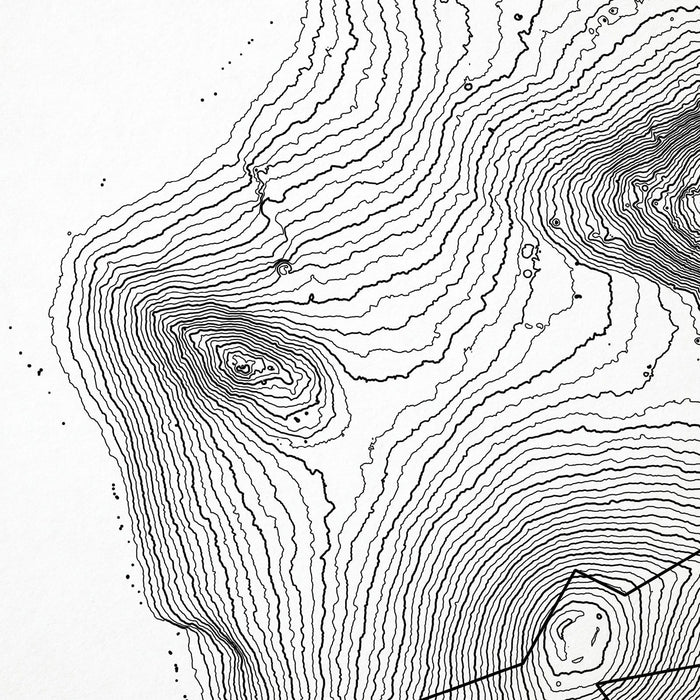 Close up of Hawaii Volcanoes National Park decorative map.