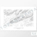 National Park print of Hot Springs National Park with a topographic map. Black contour lines on a white background.