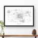 Humphreys Peak, Arizona poster with black and white contour lines to represent topography