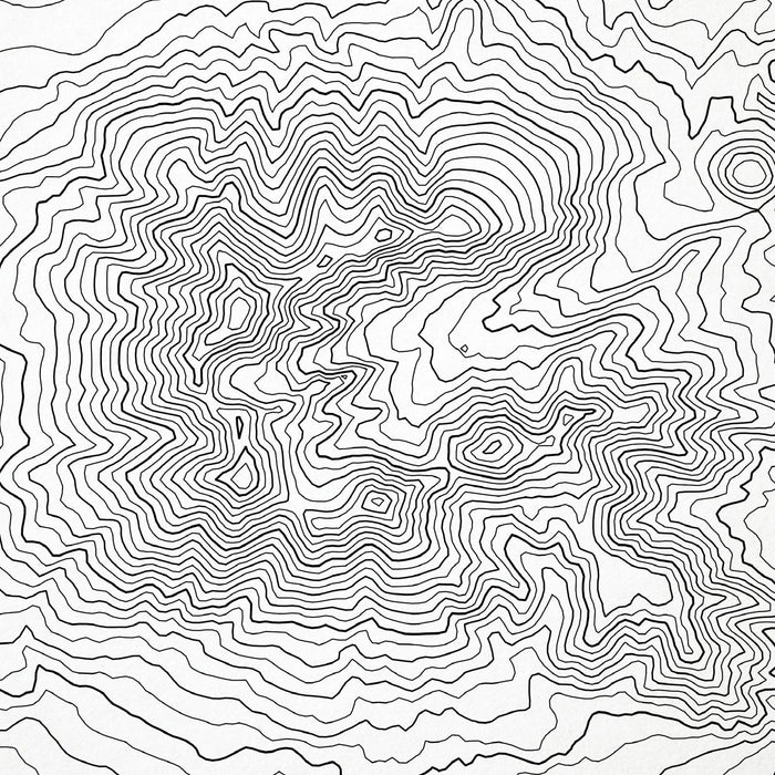 Close up of Humphreys Peak, Arizona decorative map.