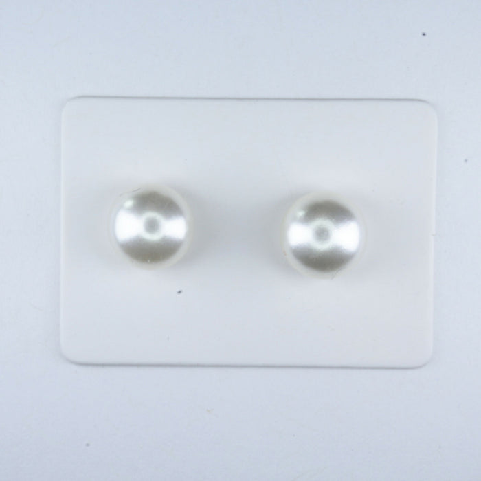 Fresh Water Pearl Earrings in 2 colors and 3 sizes or as a 6 pack. Magnetic, Hypoallergenic Surgical Steel Stud or Clip-on