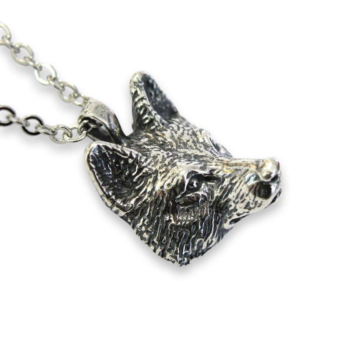 Realistic Wolf Head Pendant Necklace - Moon Raven Designs