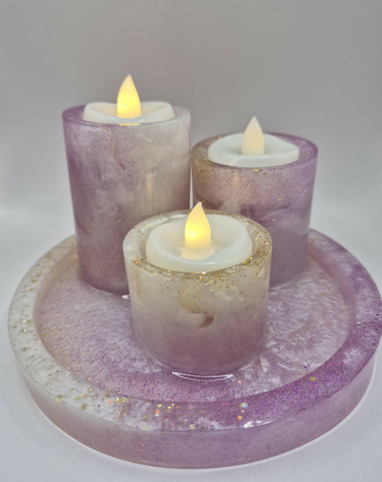 Purple Tealight Trio