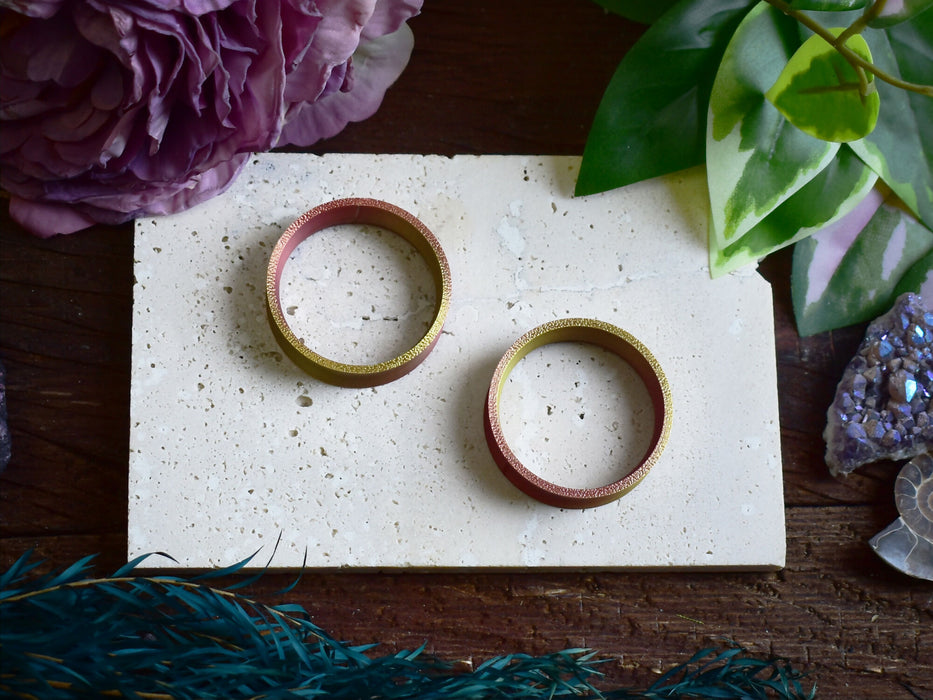 Ear Tunnels 10-100mm Gold-Copper | Pair | Ultra Light Thin-wall Ear Plugs | Gauge Earrings | Gauged Plugs
