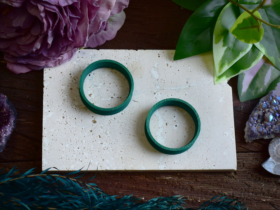 Ear Tunnels 10-100mm Emerald Green | Pair | Ultra Light Thin-wall Ear Plugs | Gauge Earrings | Gauged Plugs