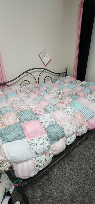 Spring puff quilt