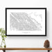 Map wall decor in a black frame. Contour lines of Jasper National Park are drawn on a white background. Text  below the map can be customized to create custom adventure art.