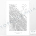 Jasper National Park poster with topograpy contour lines in black on a white background. Customizable text makes it a great map art gift idea.