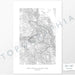Kings Canyon National Park poster with black and white contour lines to represent topography