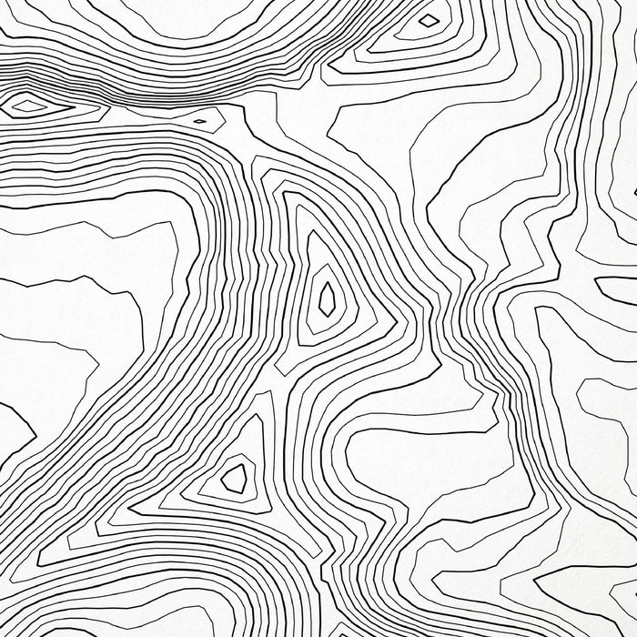 Close up of Kings Peak, Utah decorative map.