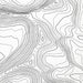 Close up of Kings Peak, Utah decorative map.