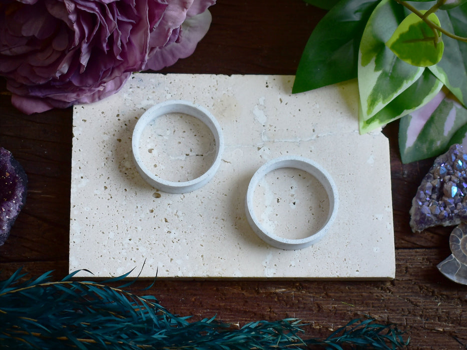 Ear Tunnels 10-100mm White Marble | Pair |Ultra Light Thin-wall Ear Plugs | Gauge Earrings | Gauged Plugs