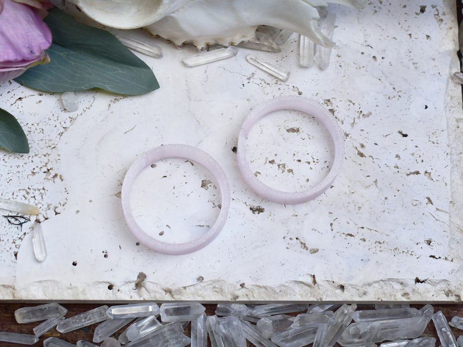 Ear Tunnels 10-100mm Transluent Pink | Pair |Ultra Light Thin-wall Ear Plugs | Gauge Earrings | Gauged Plugs