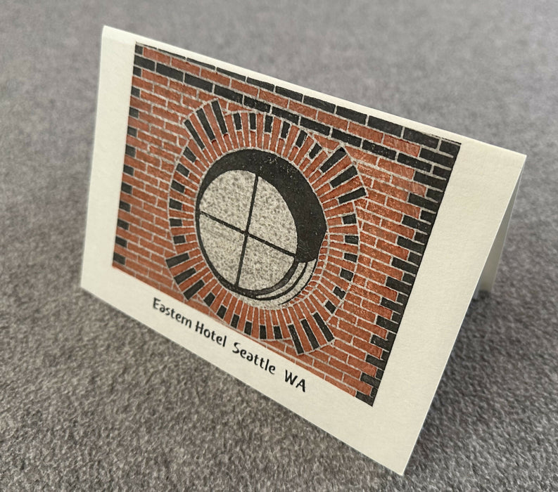 Woodblock print card - Eastern Hotel