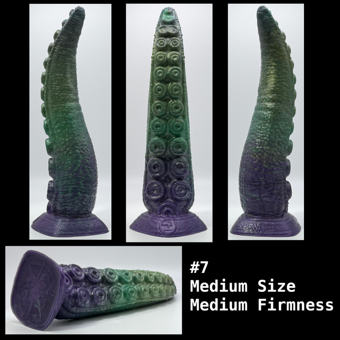 NSFW * Takuma - The Nanaimoteuthis Tentacle Dildo (Pre-Mades - Medium Size) * Body-Safe Platinum Cure Silicone
