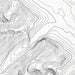 Close-up of contour lines that represent topography on the map poster of Lake Louise, Banff, Alberta, Canada.