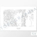 Horizontal Lake Tahoe, California poster with topography.