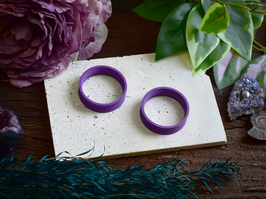 Ear Tunnels 10-100mm Purple | Pair | Ultra Light Thin-wall Ear Plugs | Gauge Earrings | Gauged Plugs