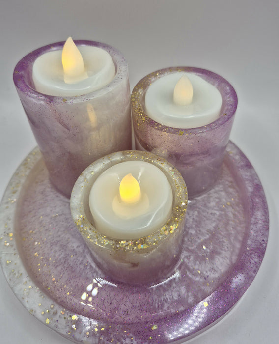 Purple Tealight Trio