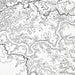 Zoomed in view of Mammoth Cave National Park poster with a topographic map.