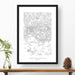 Framed print of Mammoth Cave National Park featuring a topographic map.