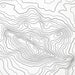 Close-up of black labels and contour lines for Mammoth Mountain Ski Area poster with map art.