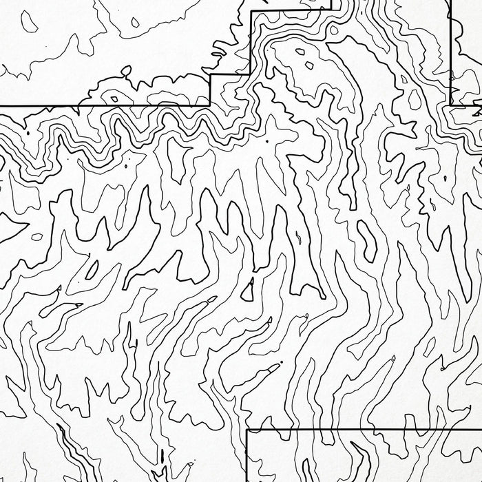 Close up of Mesa Verde National Park decorative map.