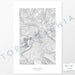 Mountain Art print of Mount Baker, Washington with topography art.