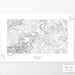 Example topographic map print of Mount Davis, Pennsylvania. Art uses horizontal orientation. Print shows landscape of the area using contour lines. On the artwork is a title and concise info of location and elevation.