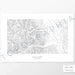 Horizontal custom topo map print of Mount Elbert, Colorado. Contour lines show the steep topography of the area. Mountain map art.