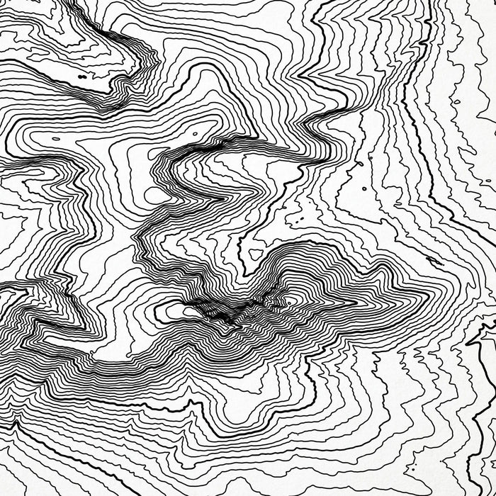 Zoomed in view of Mount Katahdin, Maine poster with a topographic map.
