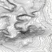 Zoomed in view of Mount Katahdin, Maine poster with a topographic map.