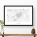 Framed black and white print of Mount Monadnock, New Hampshire with topography art.