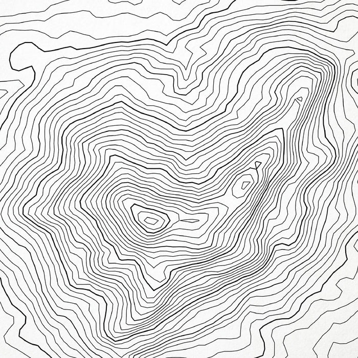 Close-up of contour lines that represent topography on the map poster of Mount Monadnock, New Hampshire.