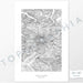 Mount Rainier, Washington poster with topograpy contour lines in black on a white background. Customizable text makes it a great map art gift idea.