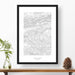 Topographic map of Mount Rogers, Virginia with a black frame.