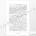 Mount Rogers, Virginia poster with black and white contour lines to represent topography