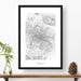 Topographic map of Black Elk Peak in South Dakota with a black frame.