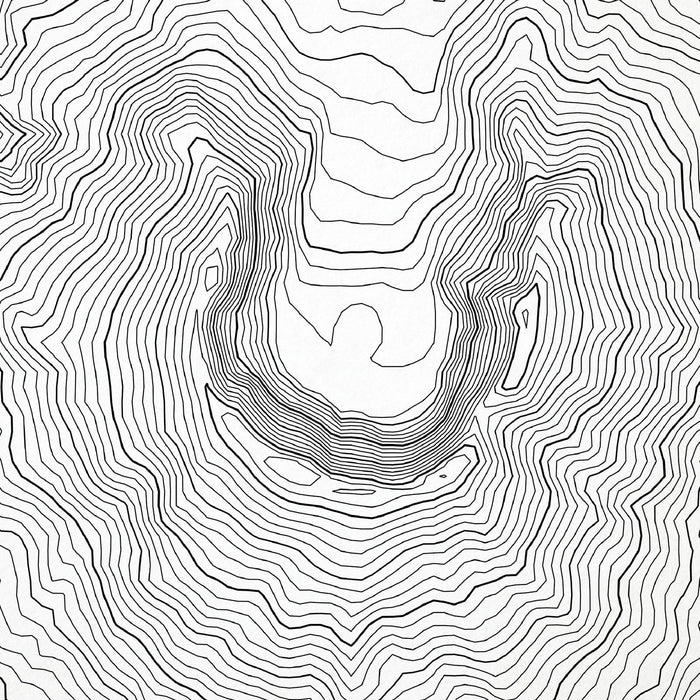 Close up of Mount St. Helens, Washington decorative map.