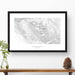 Framed travel art of Mount Timpanogos, Utah, featuring topography map art in black and white.