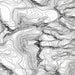 Close up of Mount Whitney, California decorative map.