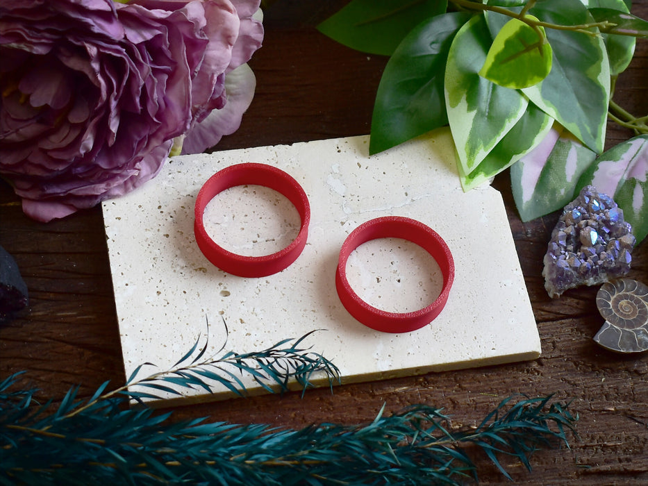 Ear Tunnels 10-100mm Red | Pair | Ultra Light Thin-wall Ear Plugs | Gauge Earrings | Gauged Plugs