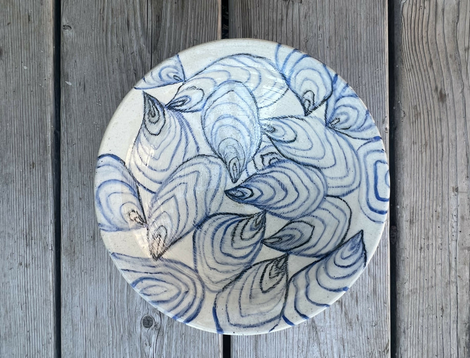 blue & black oyster bowl