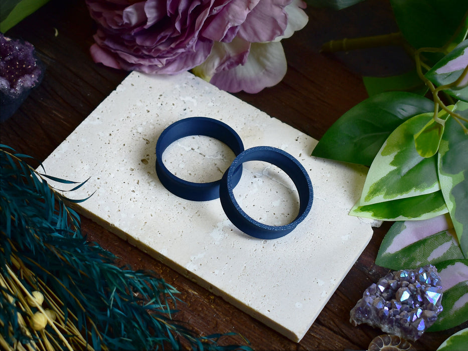 Ear Tunnels 10-100mm Army Blue | Pair | Ultra Light Thin-wall Ear Plugs | Gauge Earrings | Gauged Plugs
