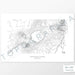 Horizontal custom topo map print of Ngorongoro Crater Conservation Area, Tanzania. Contour lines show the steep canyon topography of the area. National Park artwork