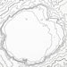 Close look at Ngorongoro Crater National Park topographic map art. Clean lines give it a modern and minimalist style.