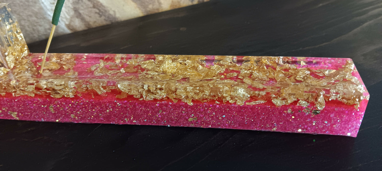 Pink and Gold Incense Holder